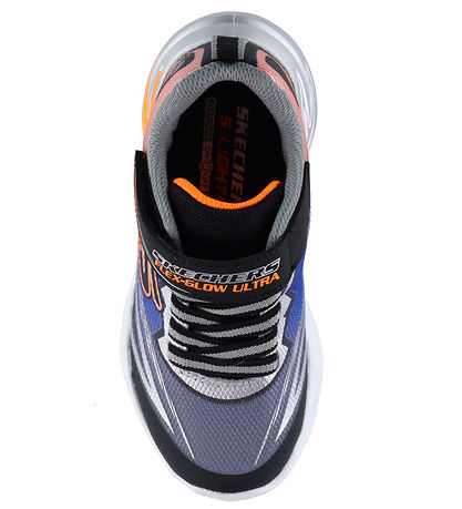 Skechers Sko m. Lys - Flex-Glow Ultra - Sort/Blå Skechers Sko m. Lys - Flex-Glow Ultra - Sort/Blå