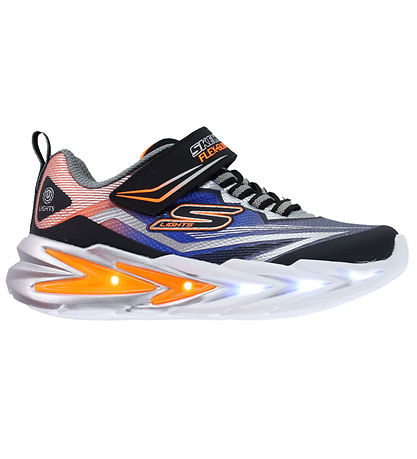 Skechers Sko m. Lys - Flex-Glow Ultra - Sort/Blå Skechers Sko m. Lys - Flex-Glow Ultra - Sort/Blå