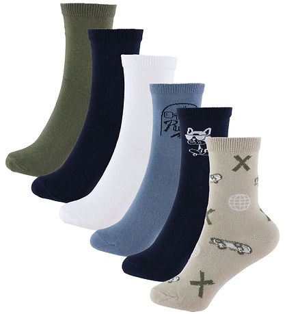 Name It Socks - 6-Pack - NkmVax - China Blue
