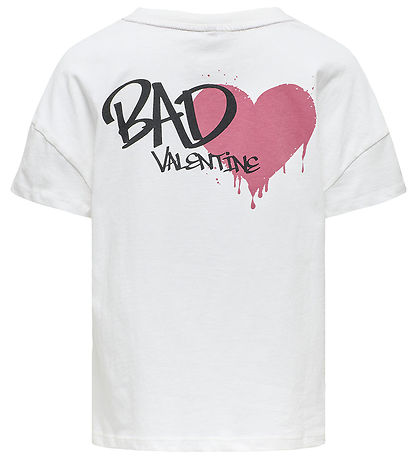 Kids Only T-shirt - KogRosa - Cloud Dancer/Valentine Kids Only T-shirt - KogRosa - Cloud Dancer/Valentine