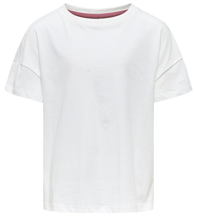 Kids Only T-shirt - KogRosa - Cloud Dancer/Valentine