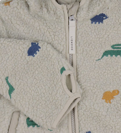 Liewood Fleecejakke m. Ører - Mara - Dinosaur/Mist Embroidery