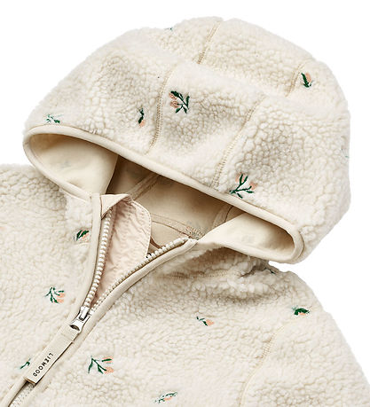 Liewood Fleecejakke - Mara - Peach/Sandy Embroidery