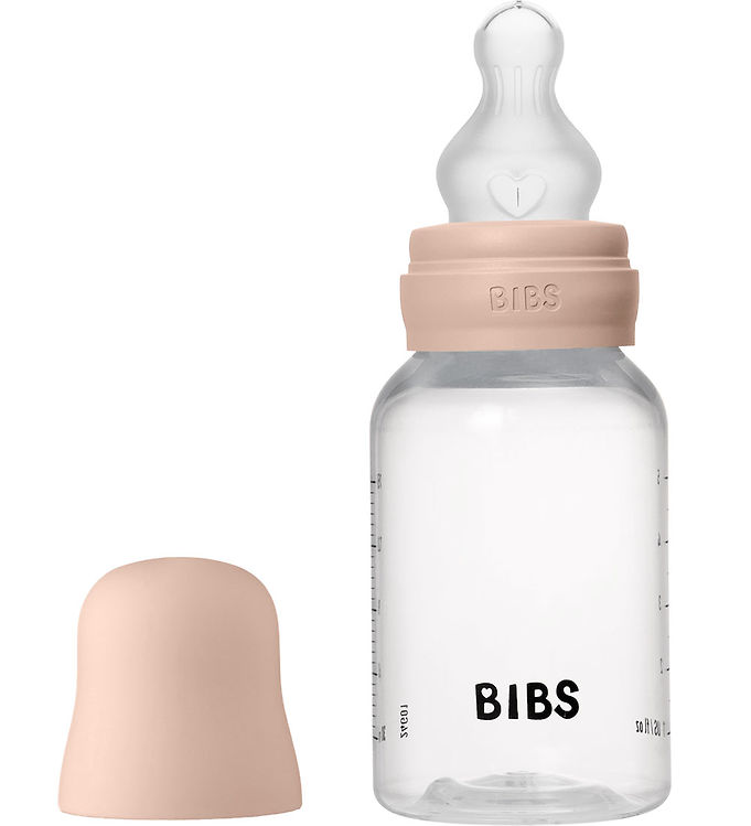 BIBS Bottle - Sutteflaskesæt - Plastik - Silikone/Slow Flow/Rund - 150ml - Blush