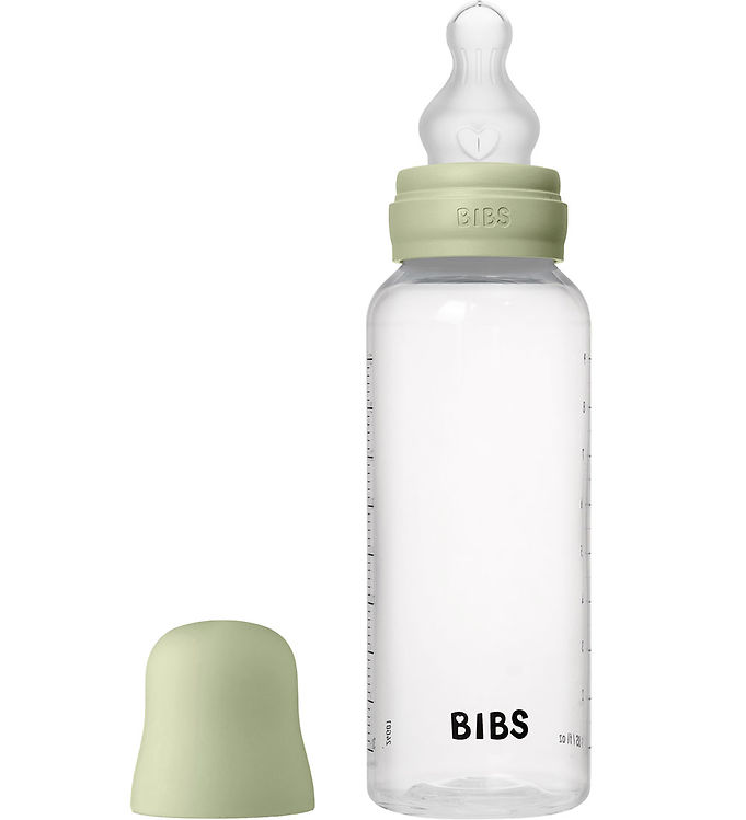 BIBS Bottle - Sutteflaskesæt - Plastik - Silikone/Medium Flow/Rund - 270ml - Sage