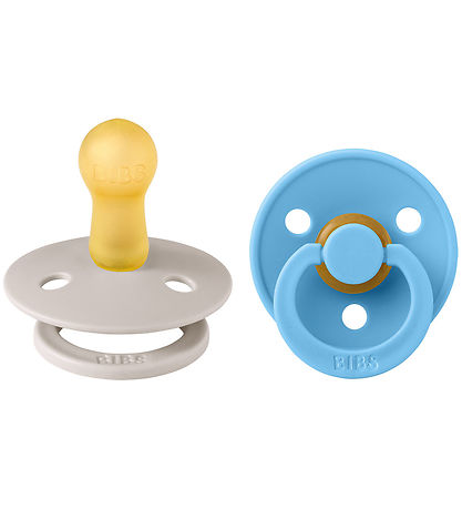 Bibs Colour Sutter - Str. 2 - 2-pak - Rund - Mushroom/Breeze Bibs Colour Sutter - Str. 2 - 2-pak - Rund - Mushroom/Breeze