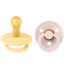 Bibs Colour sutter - Str. 2 - 2-pak - Rund - Pale Butter/Petal Bibs Colour sutter - Str. 2 - 2-pak - Rund - Pale Butter/Petal