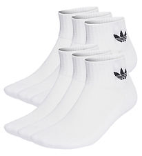 adidas Originals Ankelstrømper - 6-pak - Hvid m. Sort adidas Originals Ankelstrømper - 6-pak - Hvid m. Sort