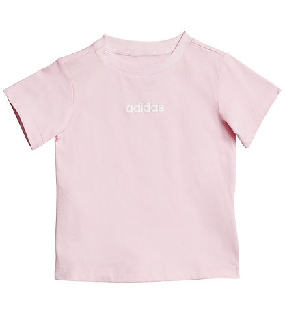 adidas Performance T-shirt/Shorts - 160 - Pink/Hvid adidas Performance T-shirt/Shorts - 160 - Pink/Hvid