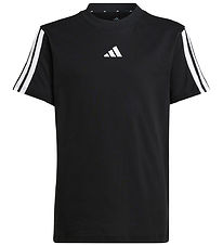 adidas Performance T-Shirt - 160 - Sort/Hvid adidas Performance T-Shirt - 160 - Sort/Hvid