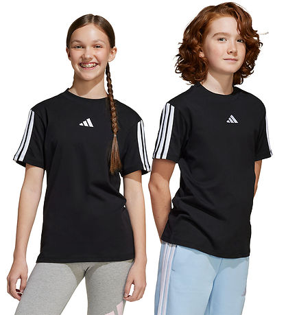 adidas Performance T-Shirt - 160 - Sort/Hvid adidas Performance T-Shirt - 160 - Sort/Hvid