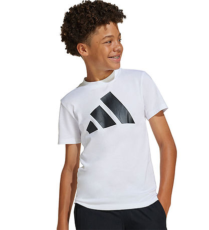 adidas Performance T-Shirt - 160 - Hvid/Sort