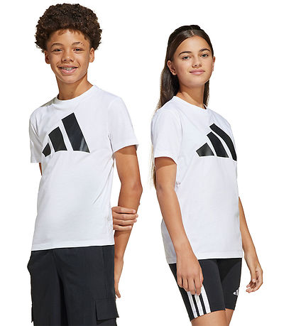 adidas Performance T-Shirt - 160 - Hvid/Sort