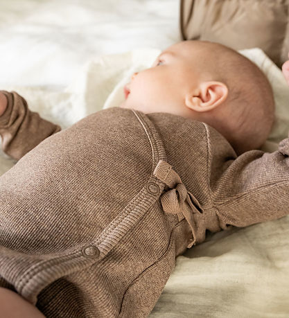 That's Mine Slå-om Body l/æ - Rib - Becca - Brown Melange