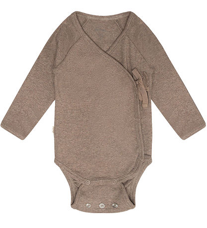 That's Mine Wikkelromper L/æ - Rib - Becca - Brown Gemeleerd