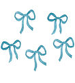 That's Mine Wallstickers - 5-pak - Blå Sløjfe That's Mine Wallstickers - 5-pak - Blå Sløjfe