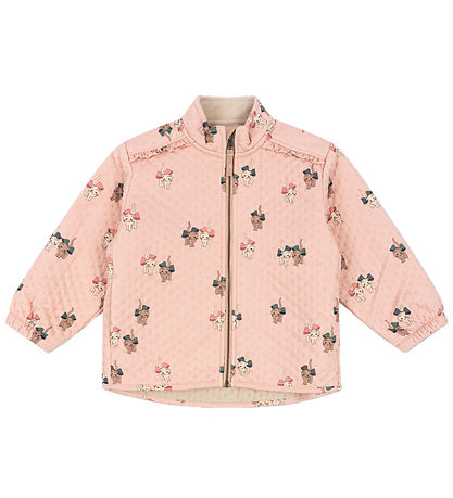 Konges Sløjd Termojakke - Bow Kitty Pink m. Flæser Konges Sløjd Termojakke - Bow Kitty Pink m. Flæser