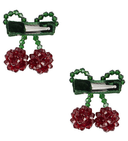 Konges Sløjd Hårclips - 2-pak - Cherry - 4x4,5 cm - Red/Glitter Konges Sløjd Hårclips - 2-pak - Cherry - 4x4,5 cm - Red/Glitter