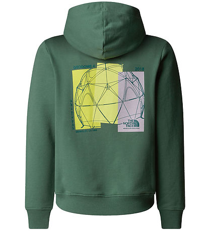 The North Face Hættetrøje - Graphic Relaxed - Duck Green m. Neon