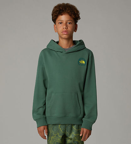 The North Face Hættetrøje - Graphic Relaxed - Duck Green m. Neon