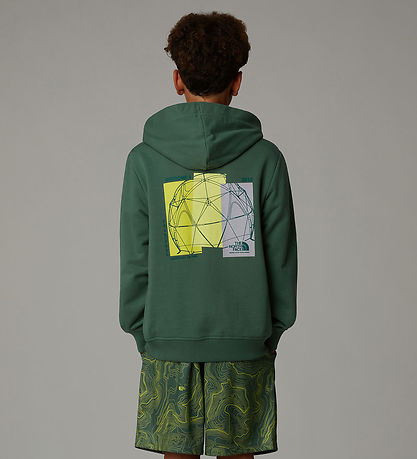The North Face Hættetrøje - Graphic Relaxed - Duck Green m. Neon The North Face Hættetrøje - Graphic Relaxed - Duck Green m. Neon