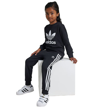 adidas Originals Sweatsæt - Trefoil - Sort m. Hvid