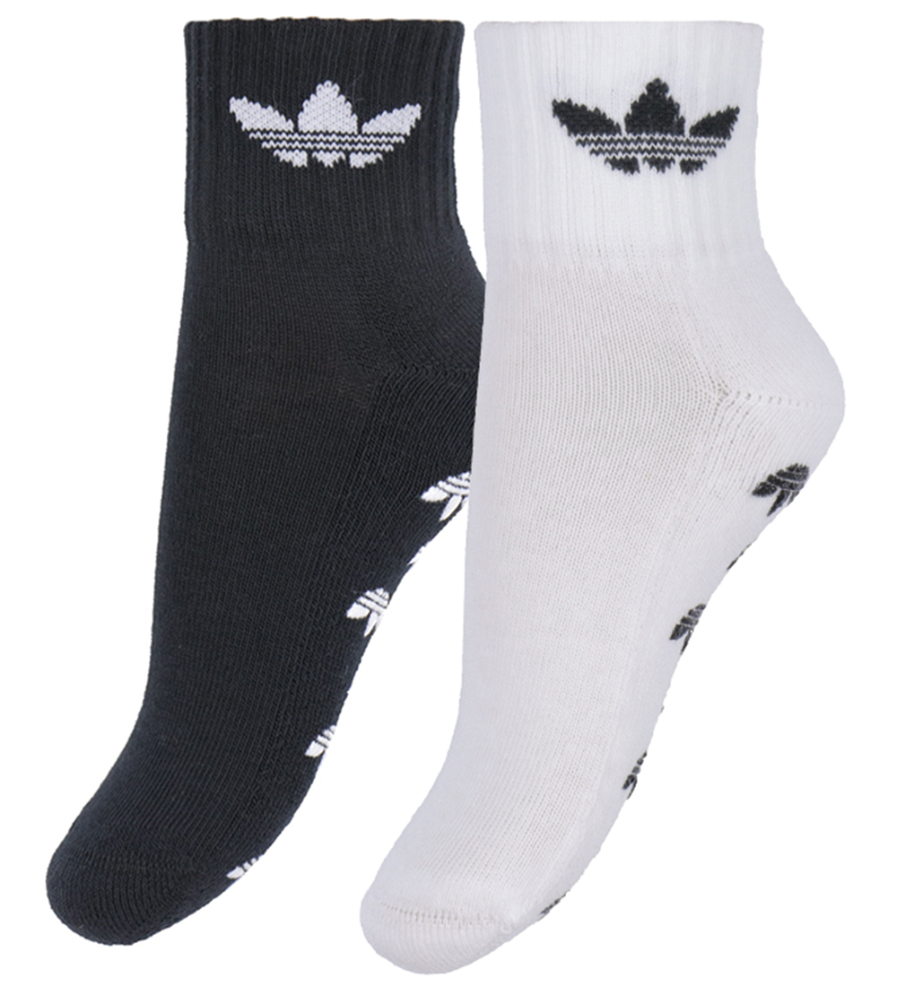 adidas Originals Sokken m. Anti-Slip - 2-pack - Zwart/Wit - adidas Originals - 22/24 - Sokken