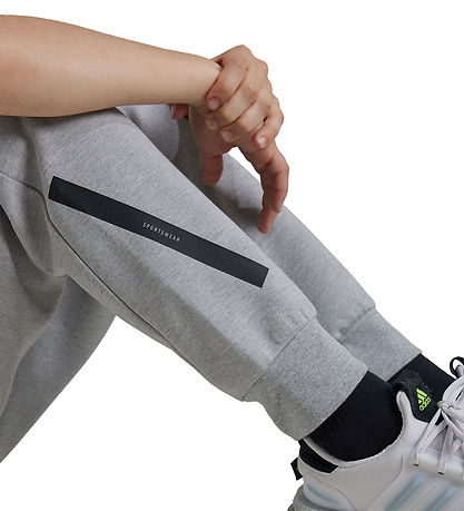adidas Performance Bukser - Z.N.E. - Gråmeleret m. Sort