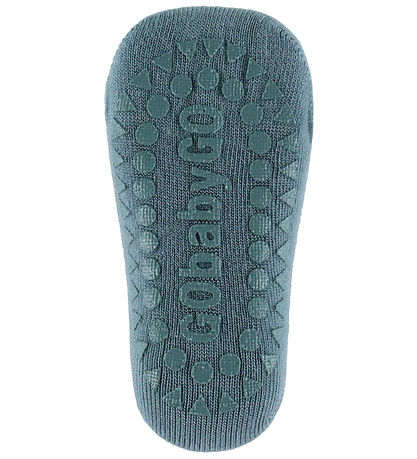 GoBabyGo Strømper - Bambus - Non-Slip Socks - Dusty Blue