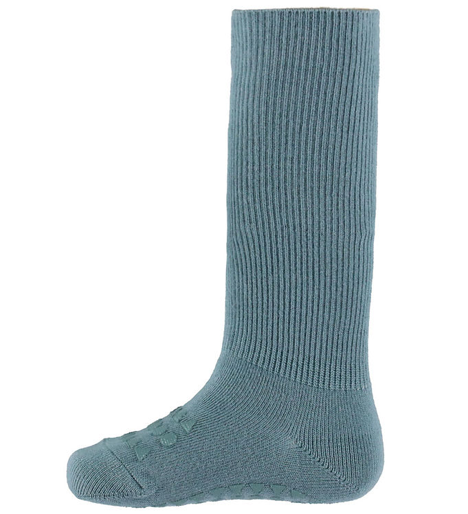 GoBabyGo Strømper - Bambus - Non-Slip Socks - Dusty Blue