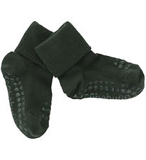GoBabyGo Strømper - Bambus - Non-Slip Socks - Forest Green GoBabyGo Strømper - Bambus - Non-Slip Socks - Forest Green