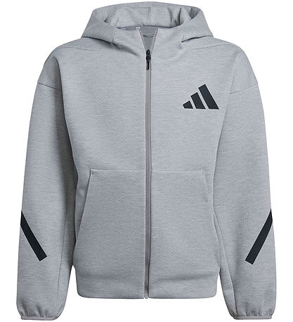 adidas Performance Træningsjakke - Z.N.E. - Gråmeleret m. Sort