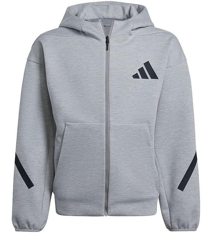 adidas Performance Træningsjakke - Z.N.E. - Gråmeleret m. Sort