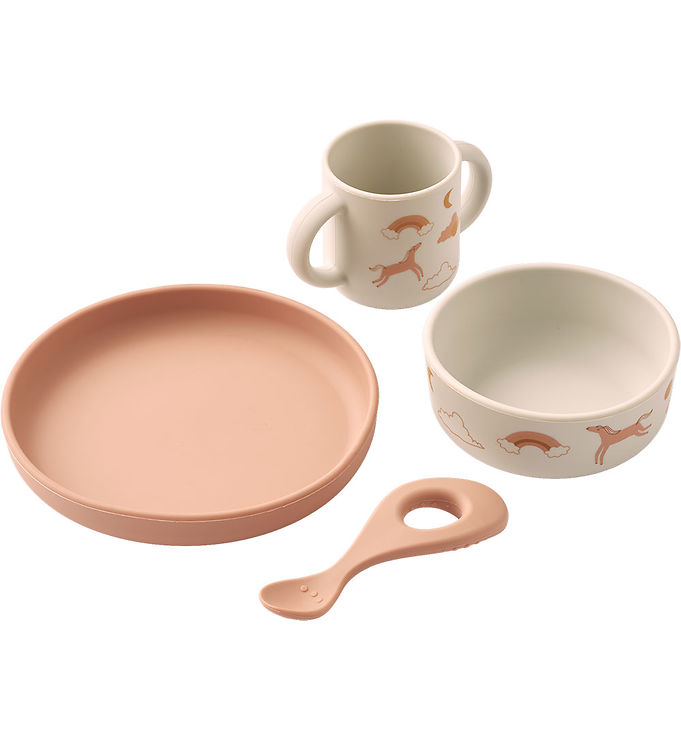 Vivi Printed Tableware Set, dream/ecru fra Liewood - Jacobsen Plus