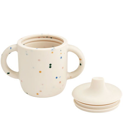 Liewood Kop m. Tud - Neil - Silikone - 150 ml - Splash dots/Sea 