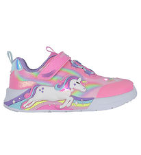 Skechers Sko m. Lys - Unicorn Chaser - Pink/Multi Skechers Sko m. Lys - Unicorn Chaser - Pink/Multi