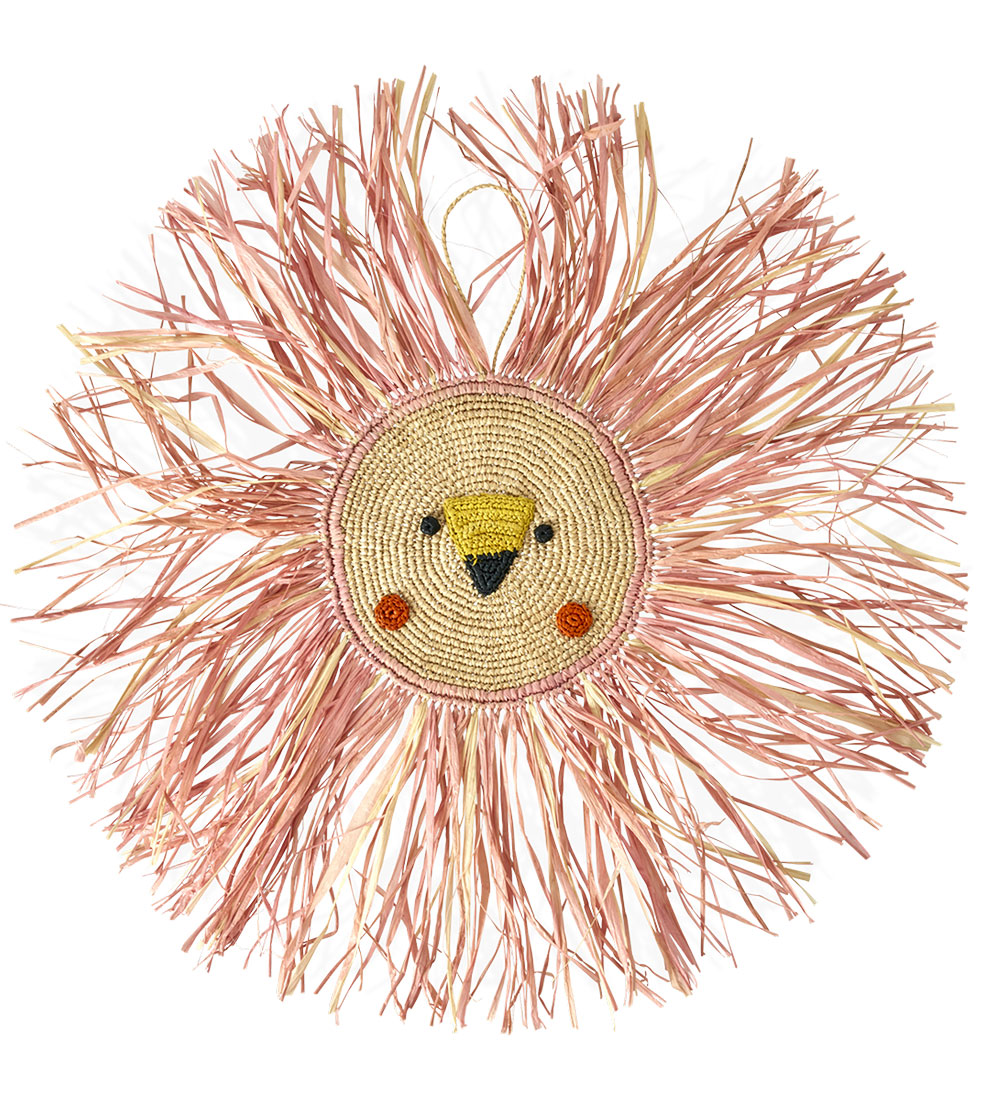 Rice Wanddekoration - Raffia Tier - Large - Pink - Rice - One Size - Dekoration