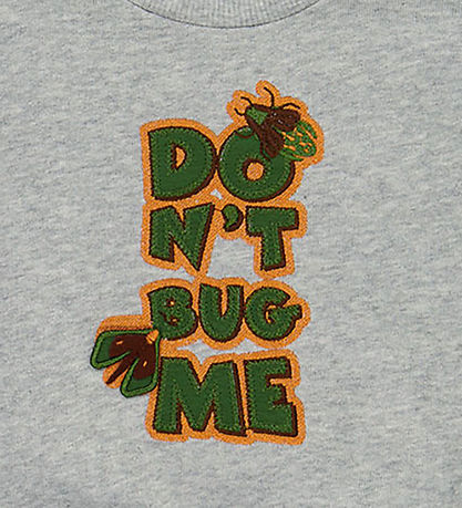 Freds World Sweatshirt - Dont Bug Me - Gråmeleret Freds World Sweatshirt - Dont Bug Me - Gråmeleret