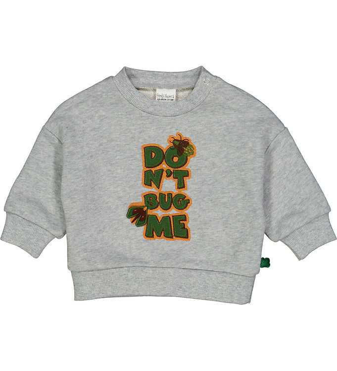 Freds World Sweatshirt - Dont Bug Me - Gråmeleret