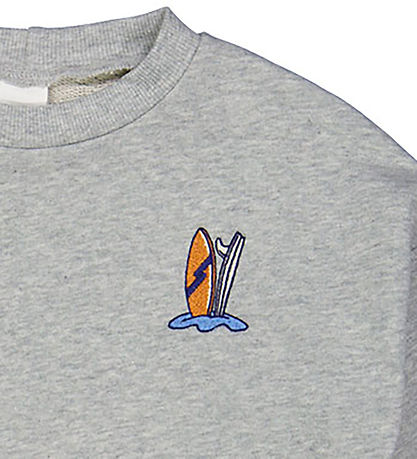 Freds World Sweatshirt - Surf - Gråmeleret Freds World Sweatshirt - Surf - Gråmeleret