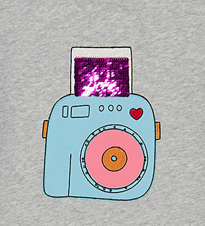 Freds World Sweatshirt - Hello Snap - Gråmeleret Freds World Sweatshirt - Hello Snap - Gråmeleret