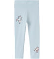 Name It Leggings - NmfVivian - Subdued Blue/Unicorns