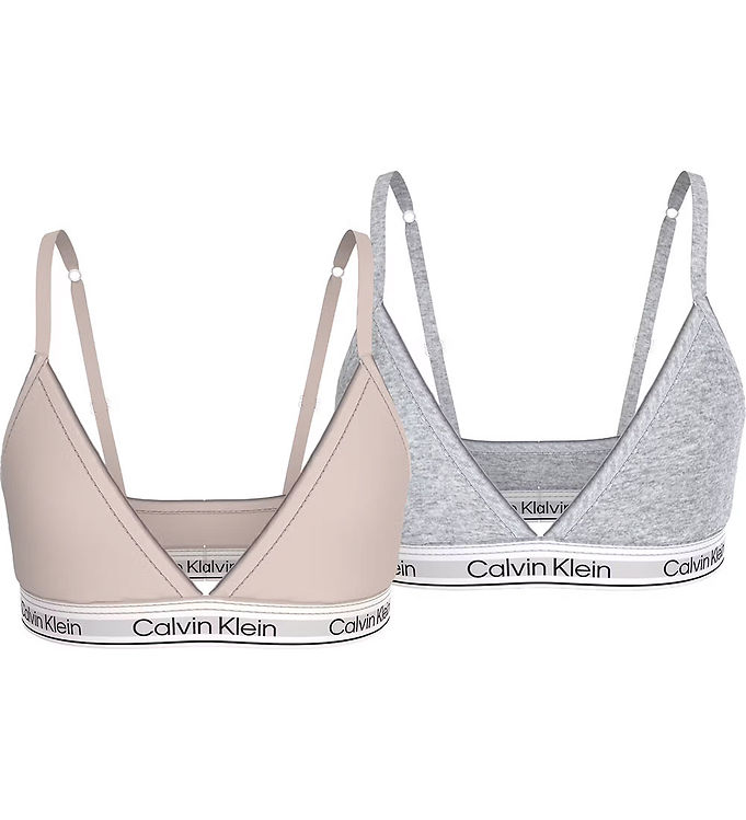 Calvin Klein BH u. Bøjle - 2-pak - Silverpeony/Gråmeleret