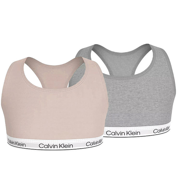 Calvin Klein Toppe - 2-pak - Silverpeony/Greyheather