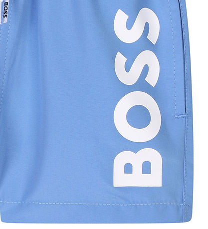 BOSS Badeshorts - Blå m. Hvid