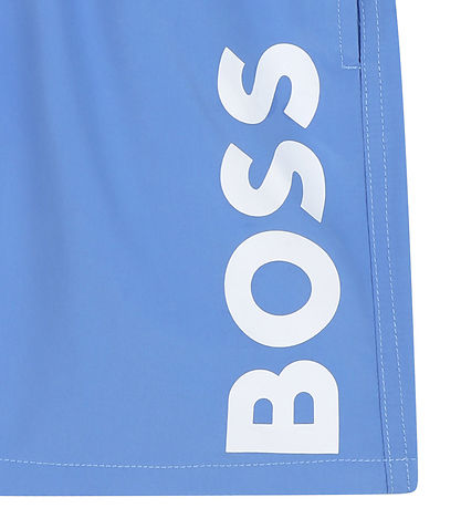 BOSS Badeshorts - Blå m. Hvid