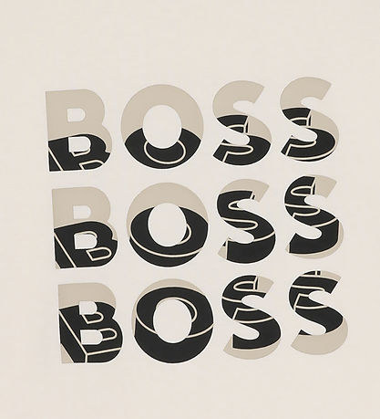 BOSS T-shirt - Sand m. Print BOSS T-shirt - Sand m. Print