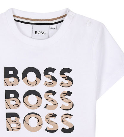 BOSS T-shirt - Hvid m. Print BOSS T-shirt - Hvid m. Print