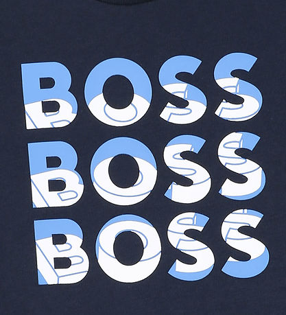 BOSS T-shirt - Navy m. Print BOSS T-shirt - Navy m. Print