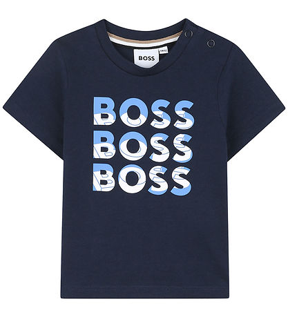 BOSS T-shirt - Navy m. Print BOSS T-shirt - Navy m. Print